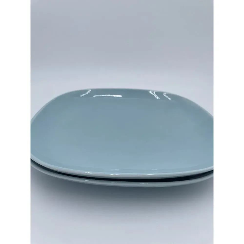 Set of 2 IKEA 365+ SUSAN PRYKE TURQUOISE BLUE SQUARE 9 3/4